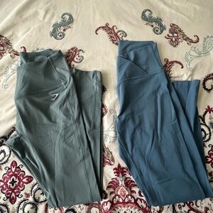 Blue and gymshark Green High-Waisted Leggings